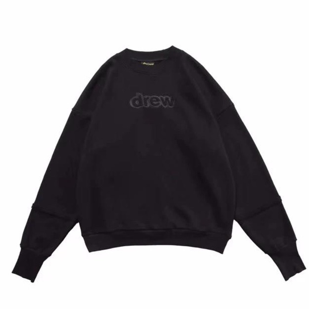 Drew House Black Embroidery Crewneck Sweater by Justin Bieber | M